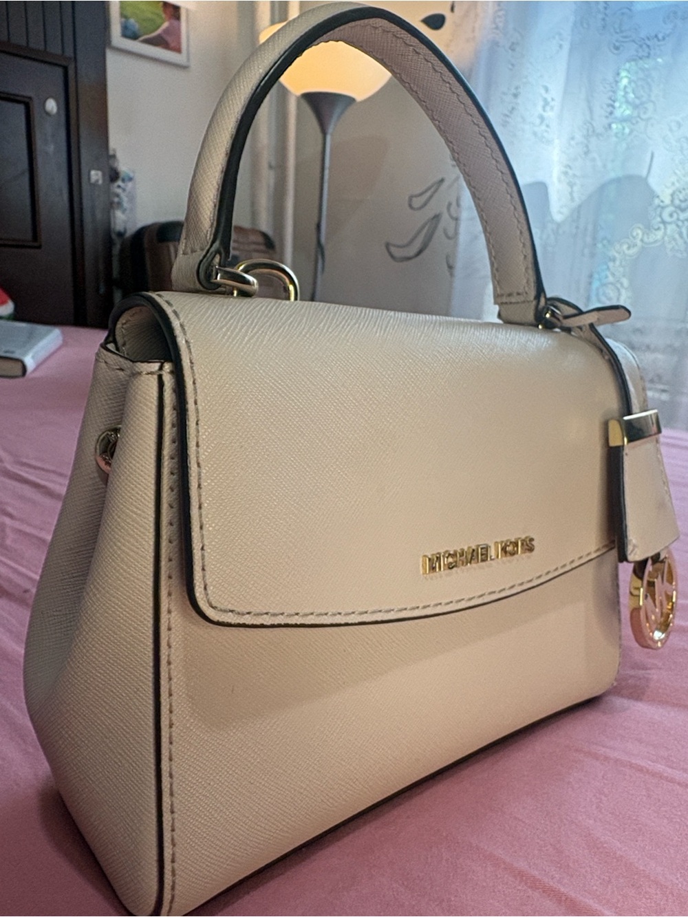 Michael Kors Pink Ava Mini Top-Handle Crossbody - Picture 2 of 16